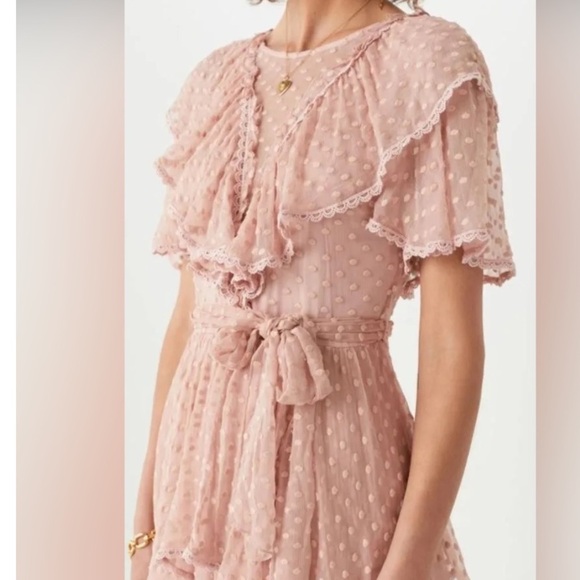 NEW 🌟ZOE SILK GOWN NWOT NEW MAXI Ruffled Dress SZ SMALL - Picture 3 of 5